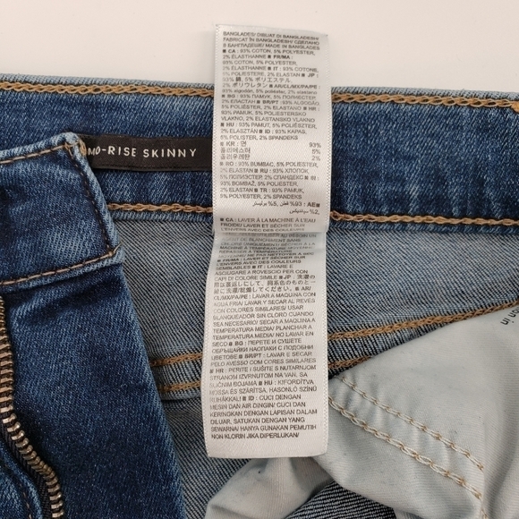 Banana Republic Premium Denim Tuxedo Striped Mid-rize Skinny Jeans - Picture 5 of 7